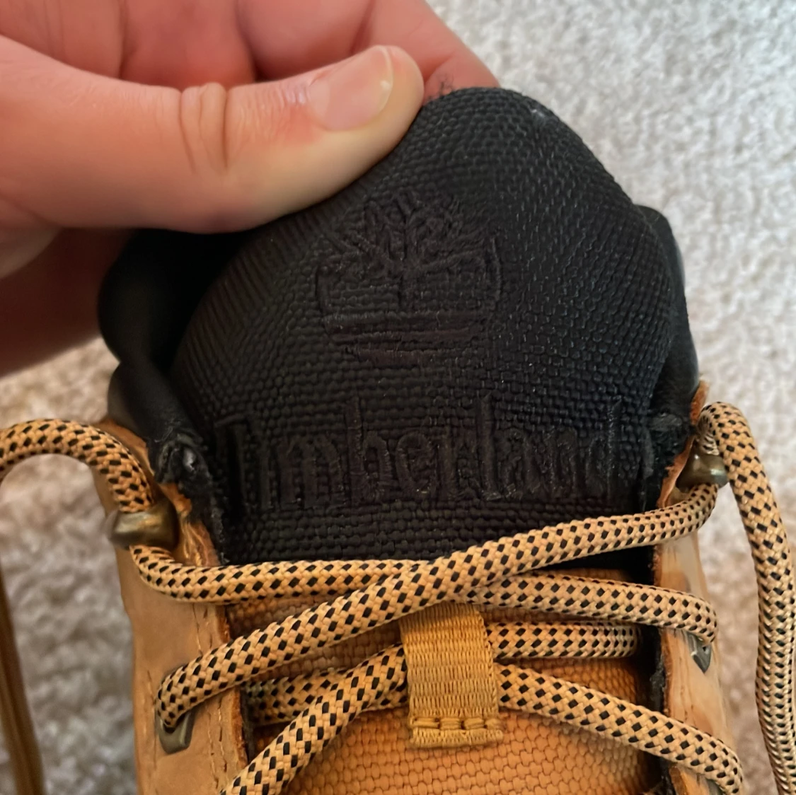 Beige Timberland kängor med snörning - 4