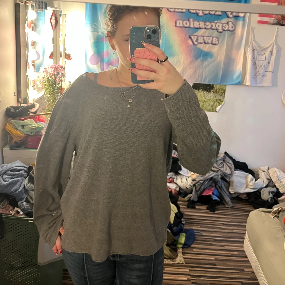 Grå långärmad tröja från Crocker