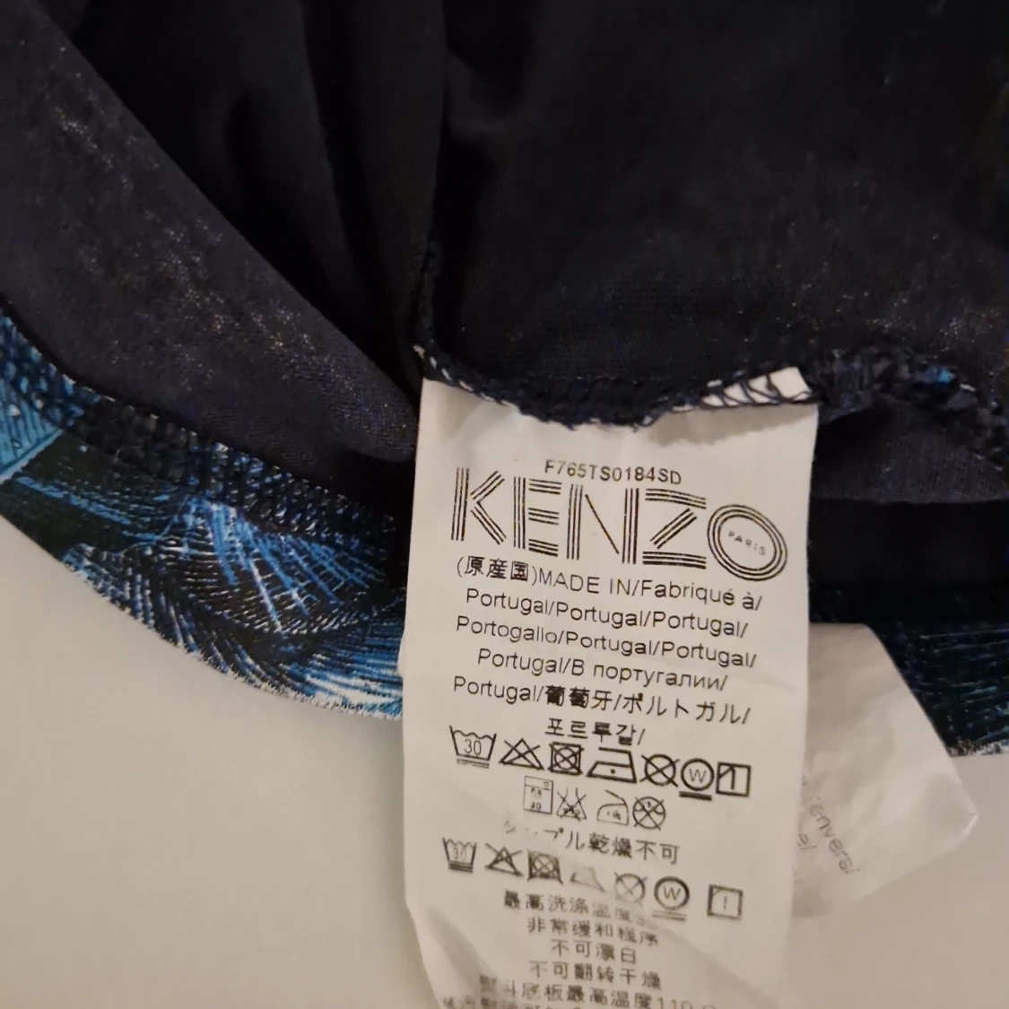 Kenzo blå mönstrad t-shirt L - 4
