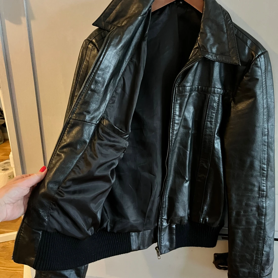 Svart skinnjacka från danska Bzr - hög kvalitet  - 3