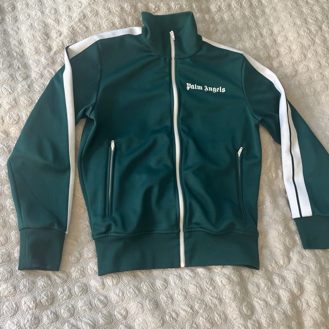 Grön Palm Angels zip-tröja S