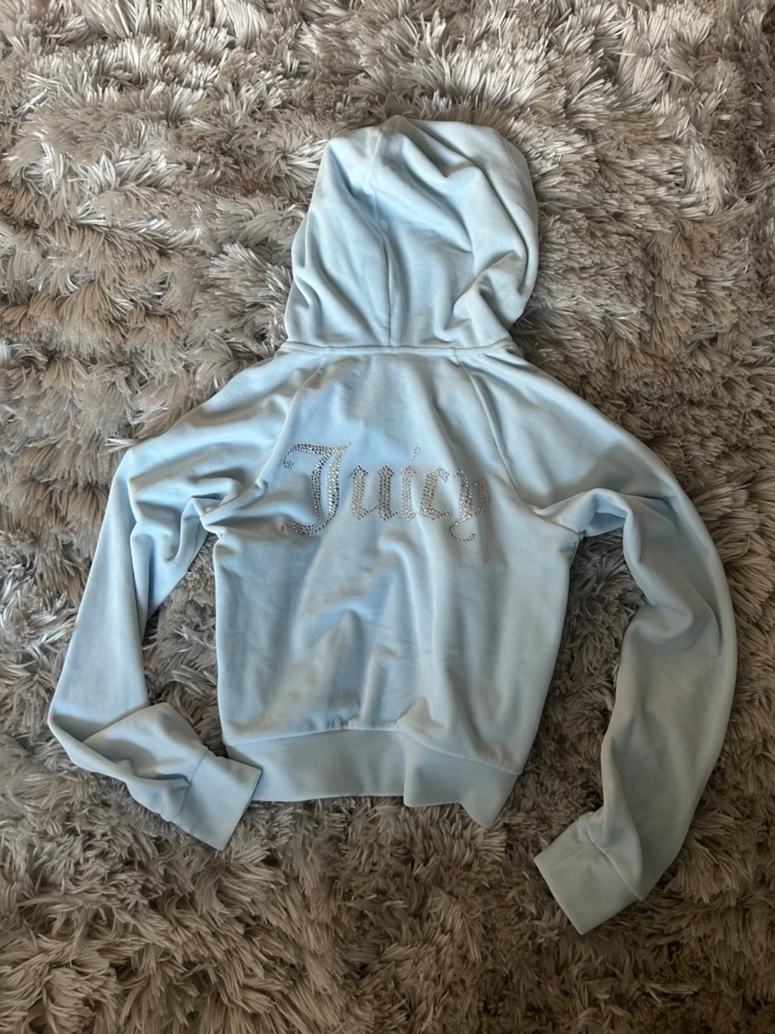 Ljusblå Juicy Couture zip hoodie – som ny 💎 - 1