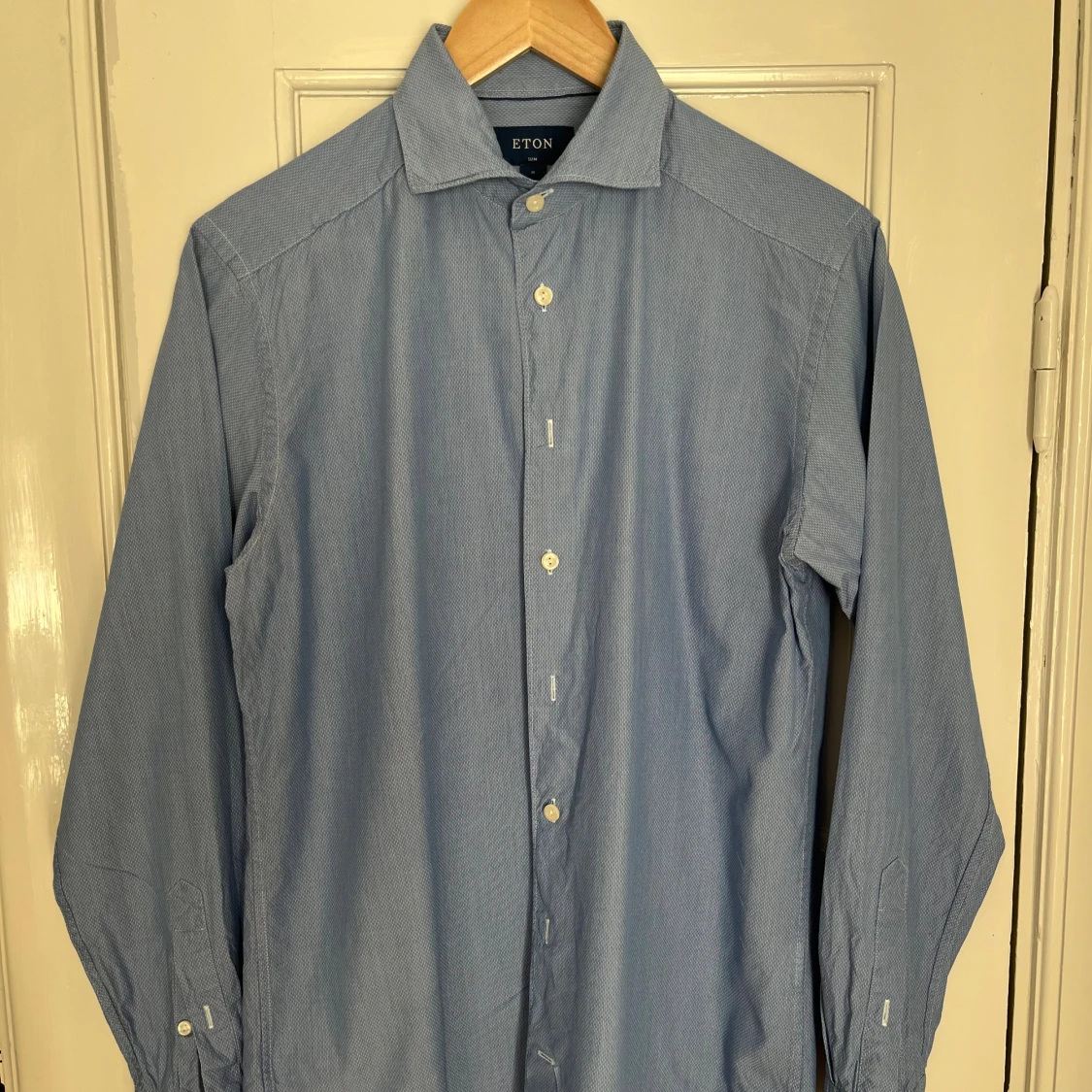 Blå slim fit skjorta från Eton