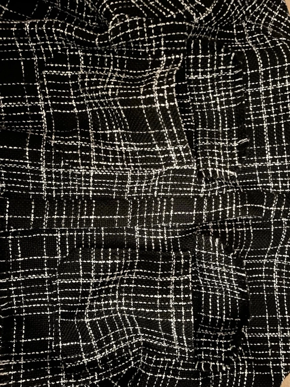 Svartvit rutig tunn jacka  - 2