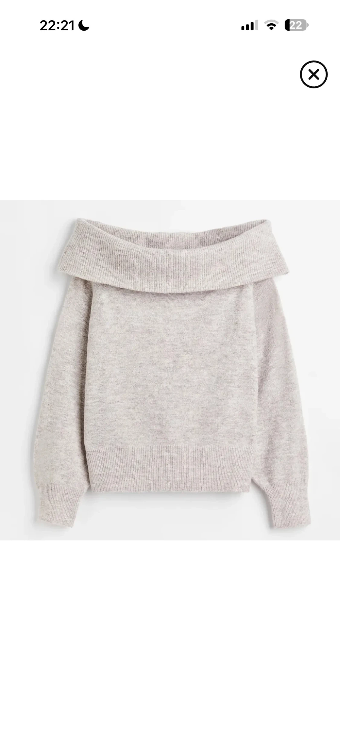 Beige offshoulder stickad tröja H&M - 1