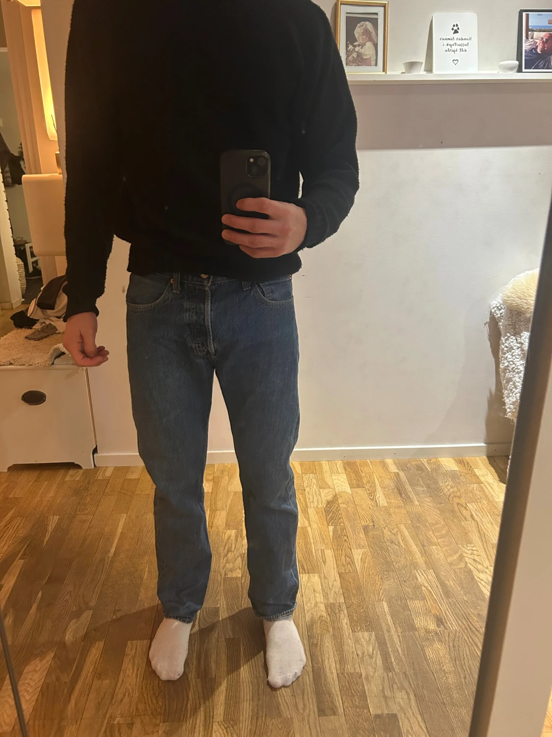 Levi's 501 blå jeans original straight fit - 3
