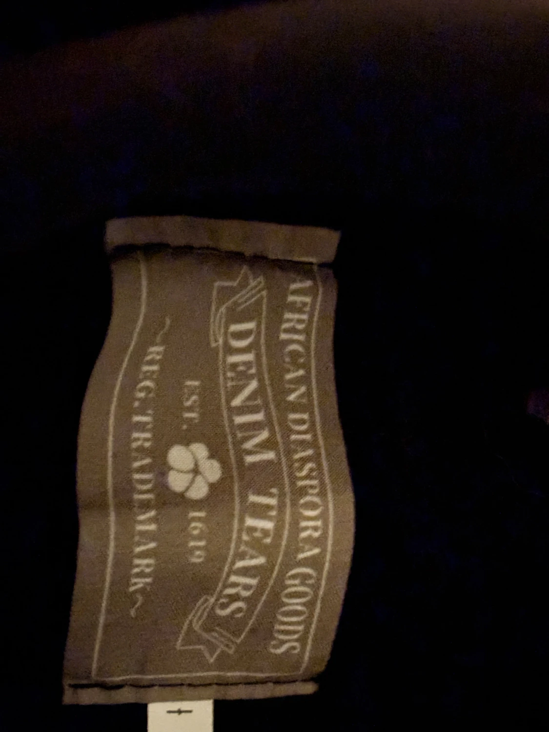 Svart hoodie Denim Tears med blommor - 2