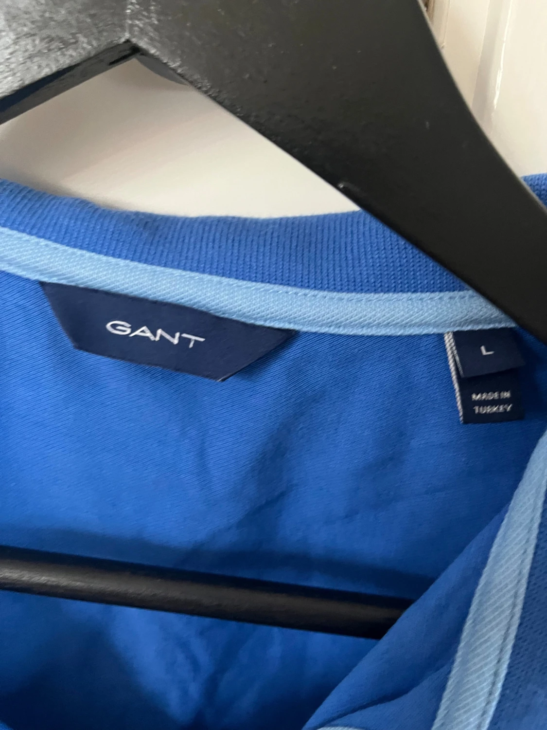 Blå pikétröja från GANT, storlek L - 1