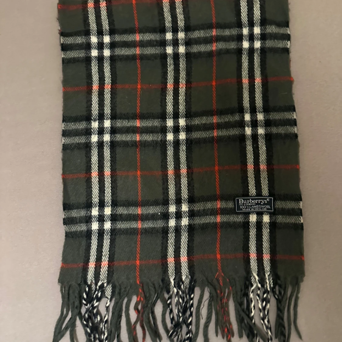 Rutig halsduk från Burberrys i ull