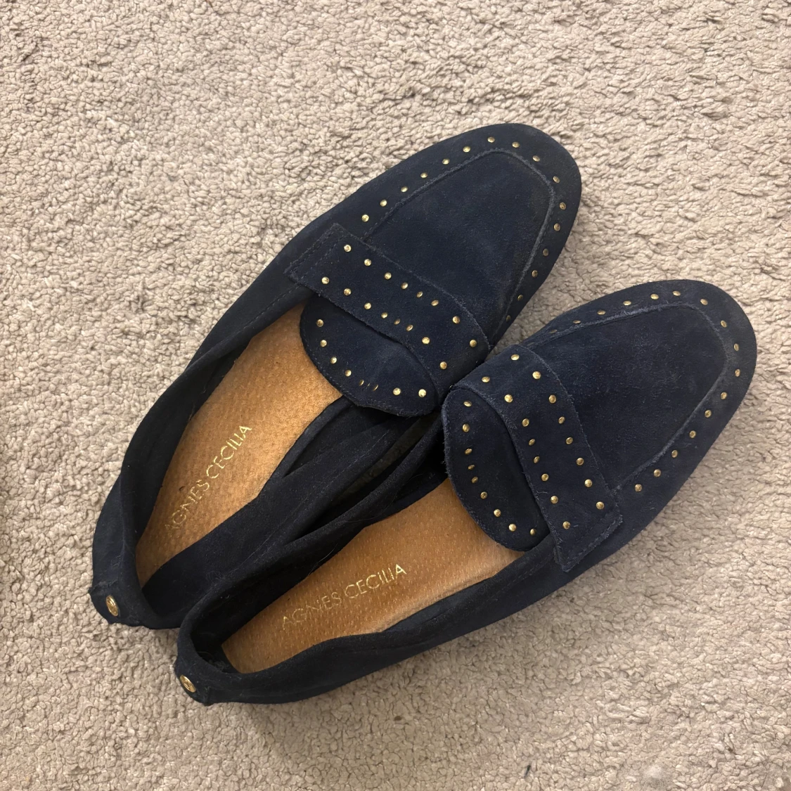 Mörkblå mockaloafers Agnes Cecilia - 1