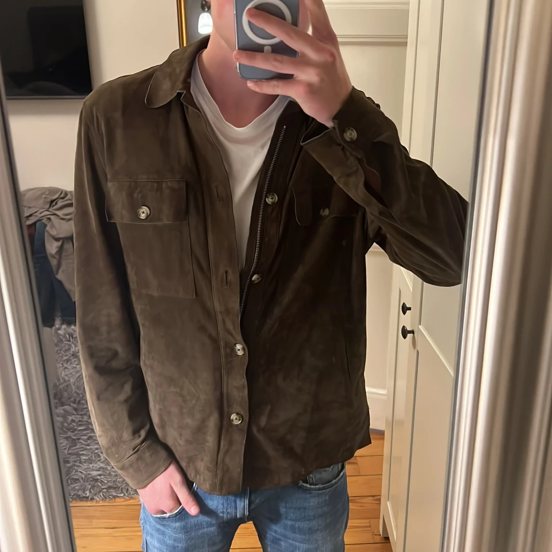 Brun mocka overshirt från MNG