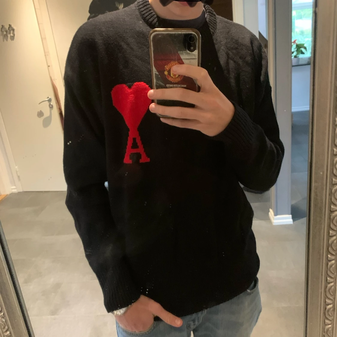 Svart stickad tröja från Ami - 1