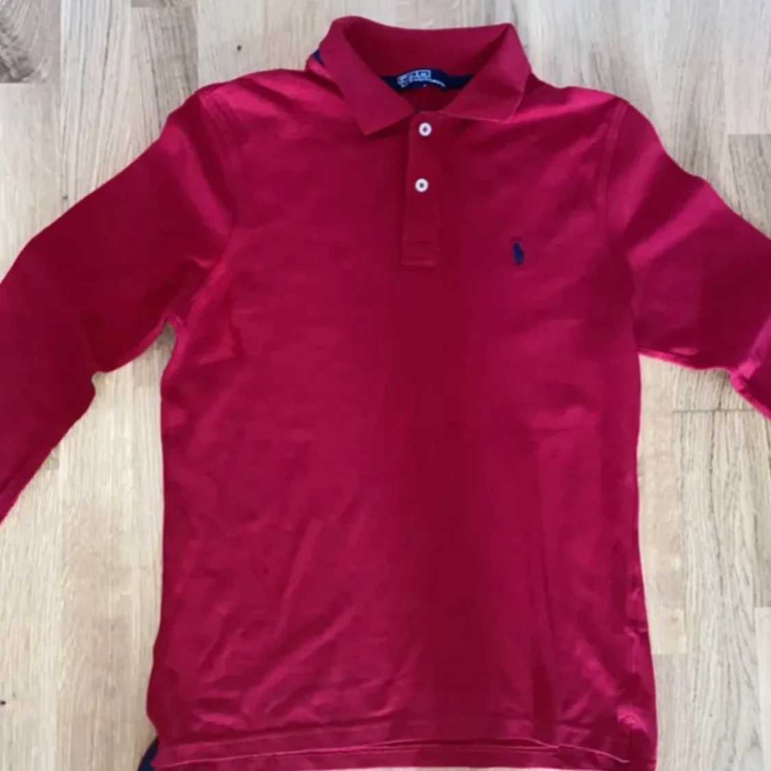 Röd långärmad pikétröja Polo Ralph Lauren - 1