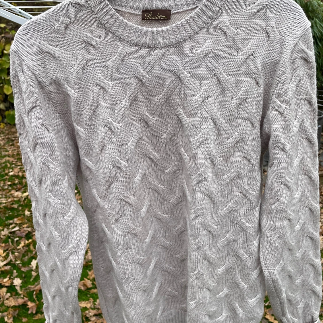 Beige stickad tröja från Stenströms - 3