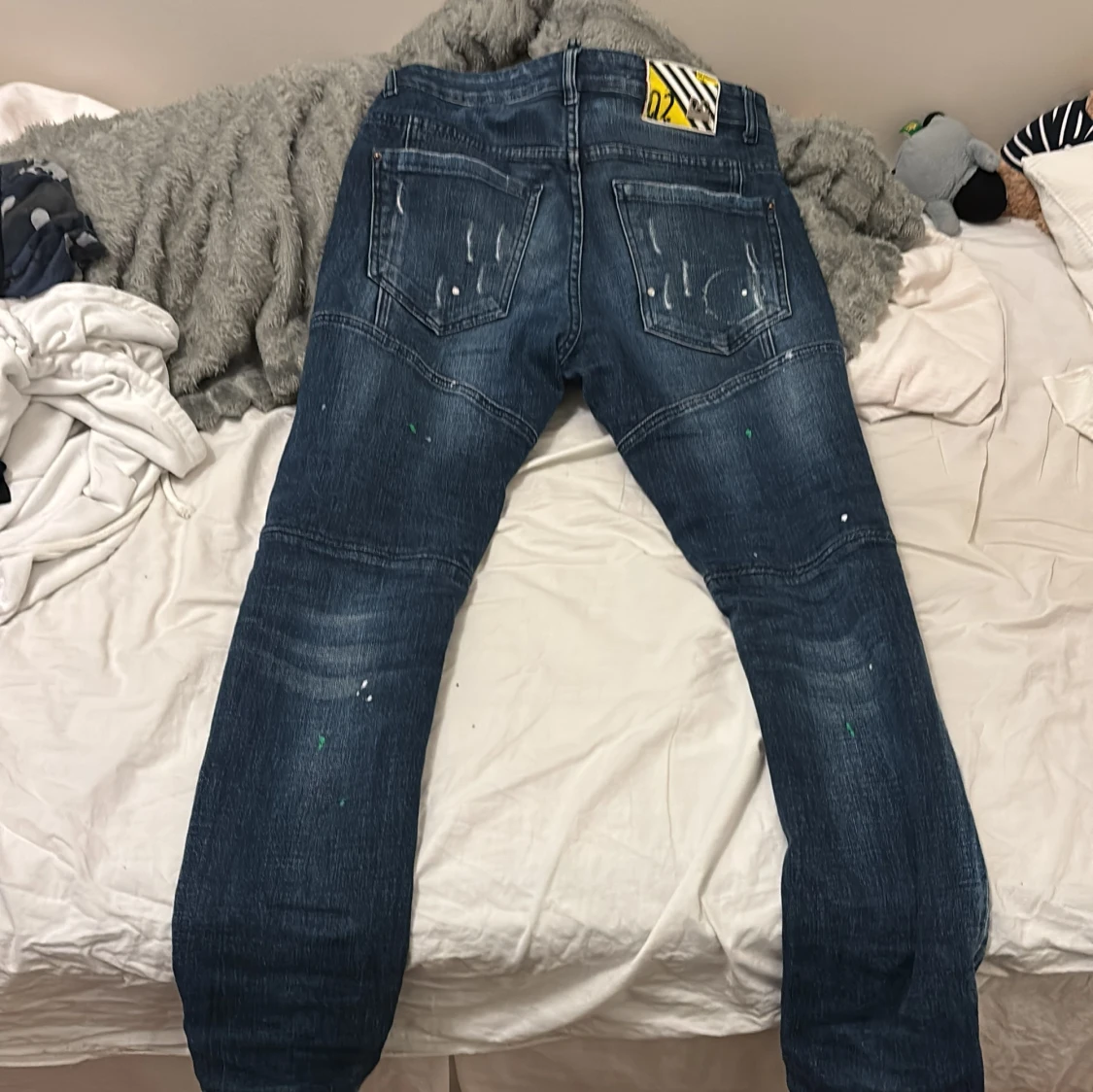 Dsquared2 blå distressed jeans - 1