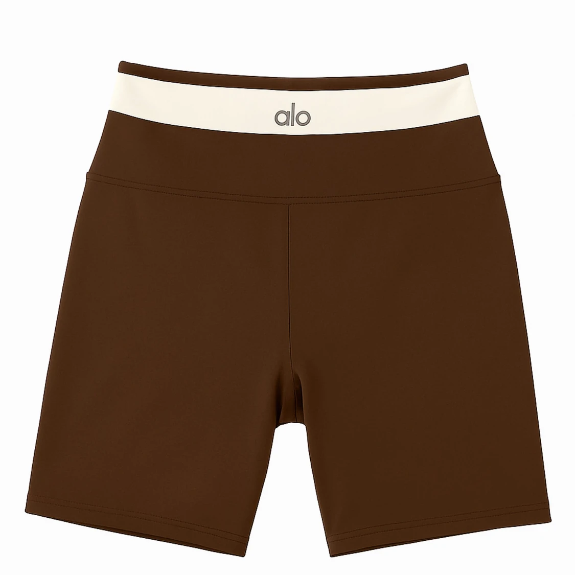 Bruna höga träningsshorts från Alo