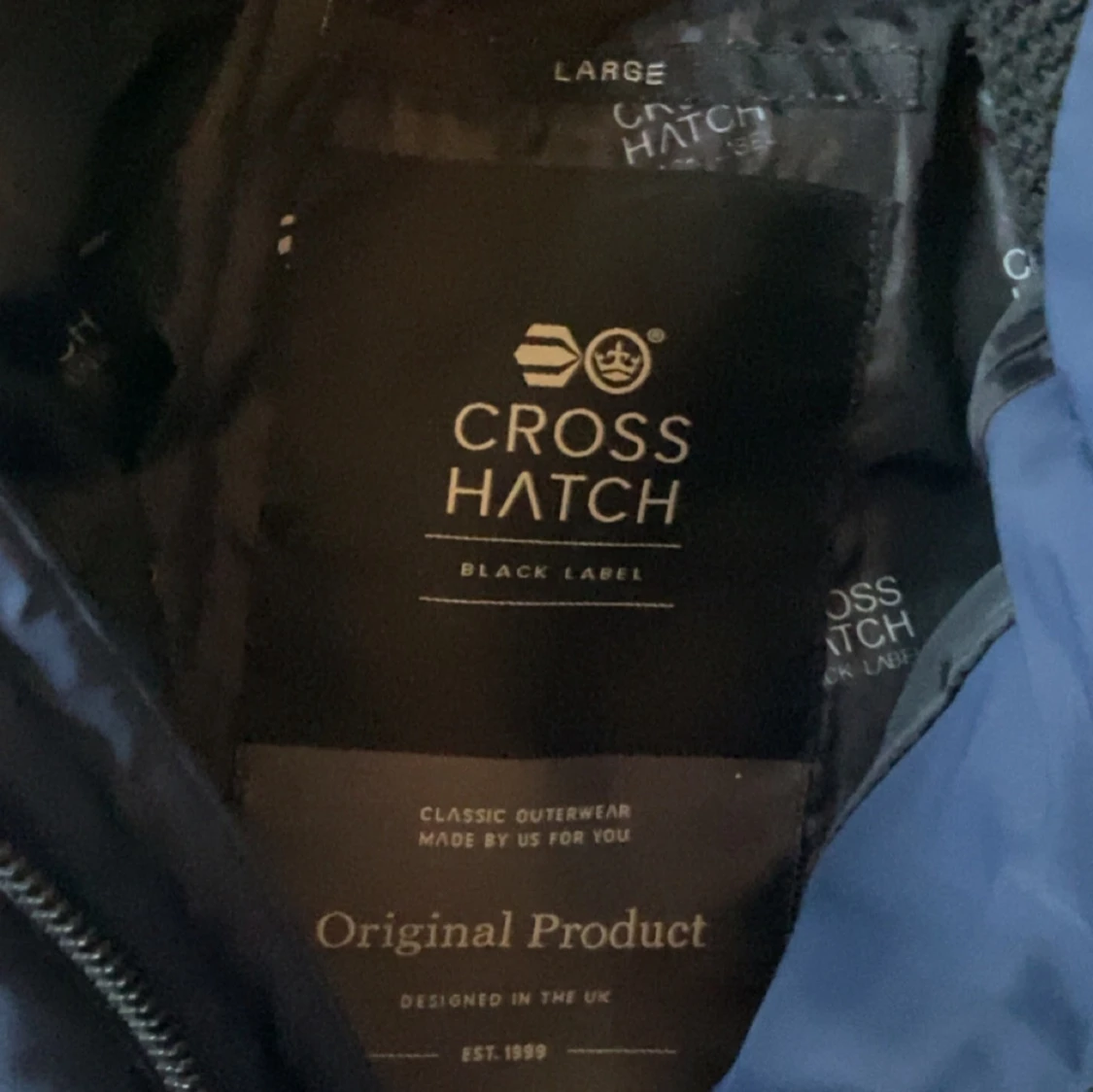 Blå pufferjacka från Crosshatch  - 3