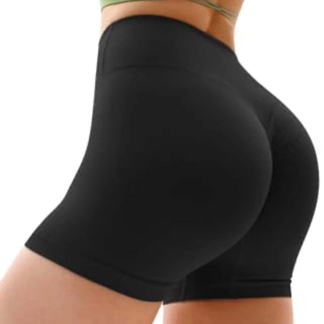 Svart träningsshorts med scrunch - 2