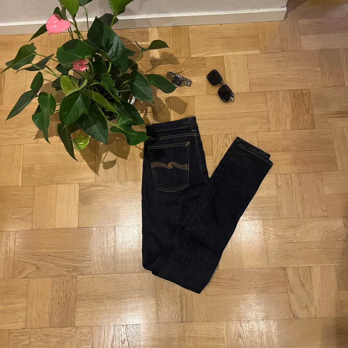 Mörkblå Nudie Jeans W26 L34 - 1