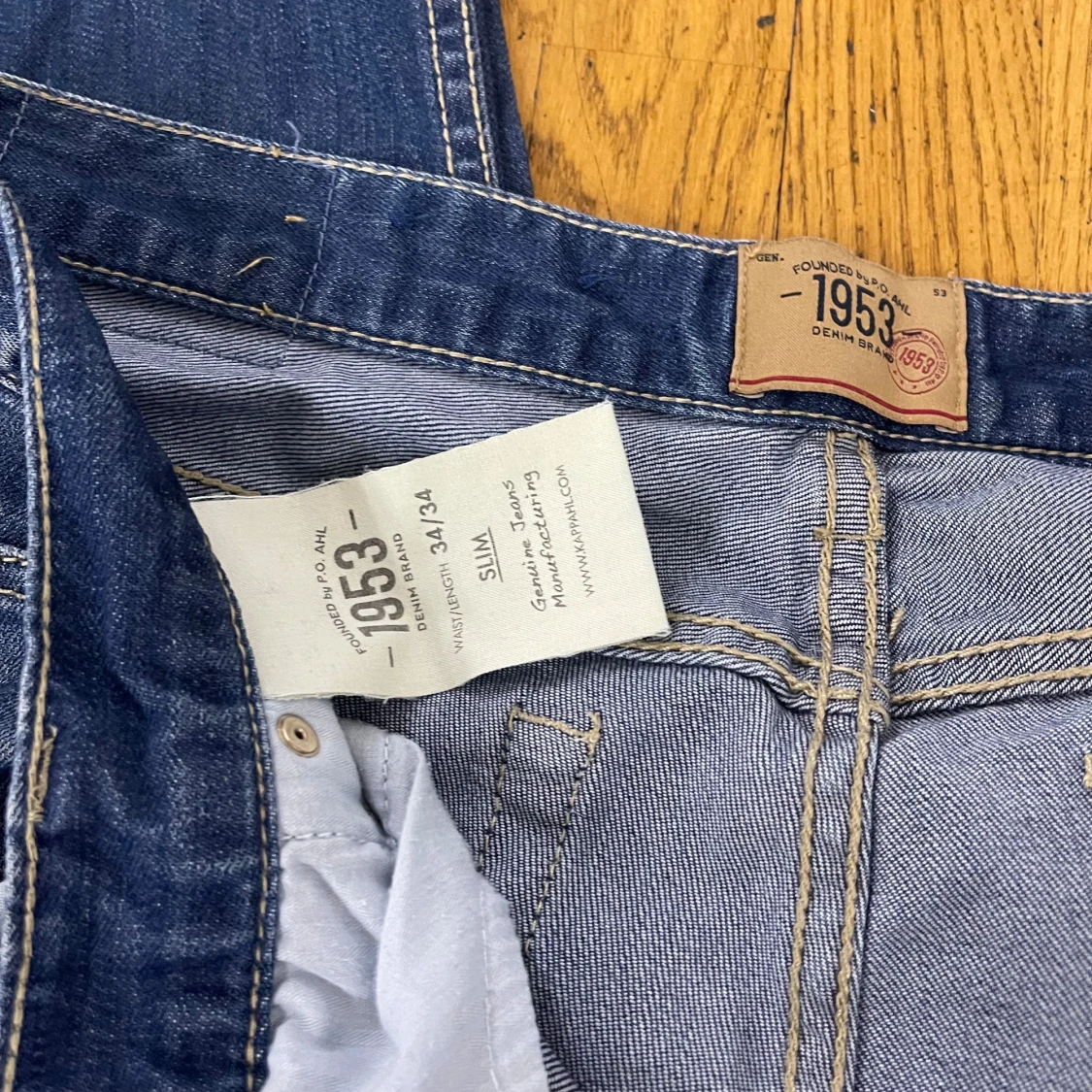 Blå slim jeans från 1953 Denim Brand - 4