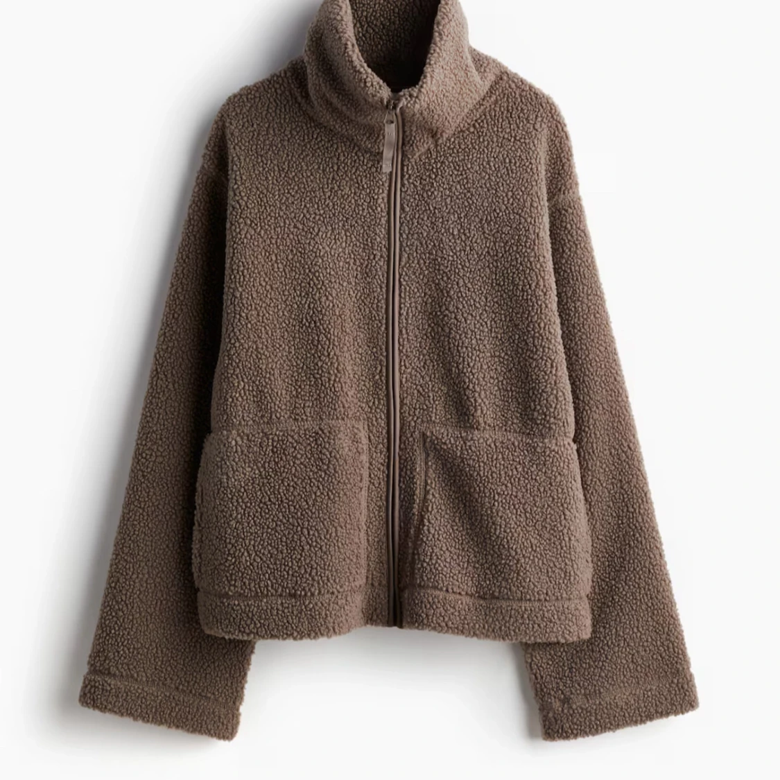 Brun fluffig jacka  - 1