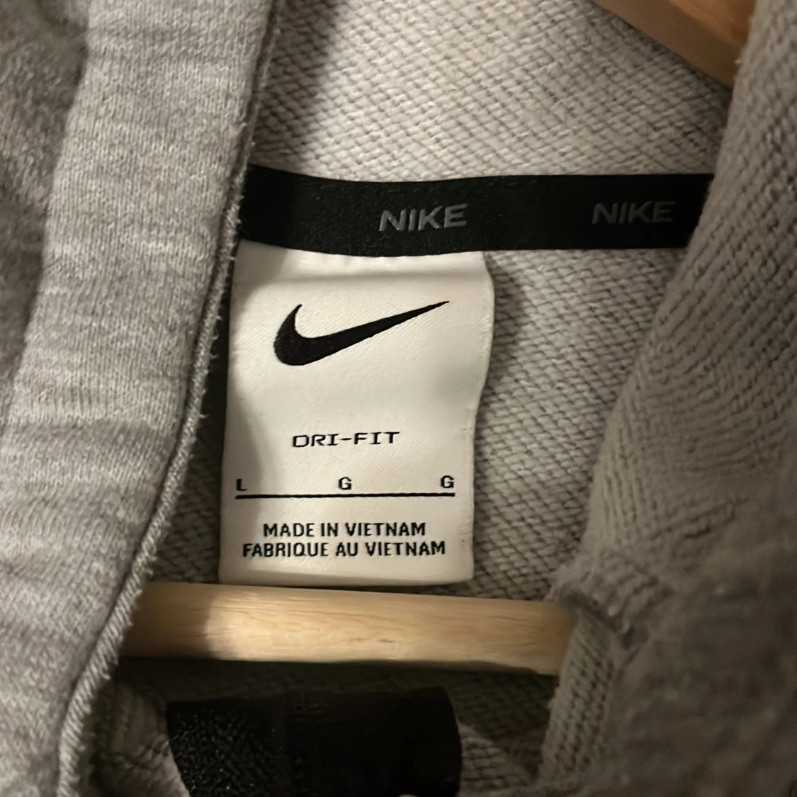 Grå Nike hoodie med dragkedja - 3