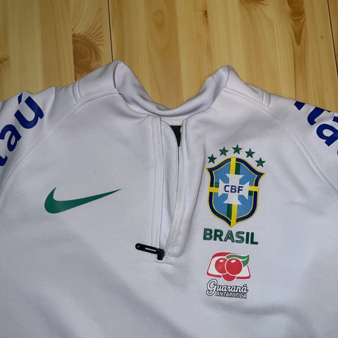 Vit Brasilien Nike fotbollströja långärmad - 1
