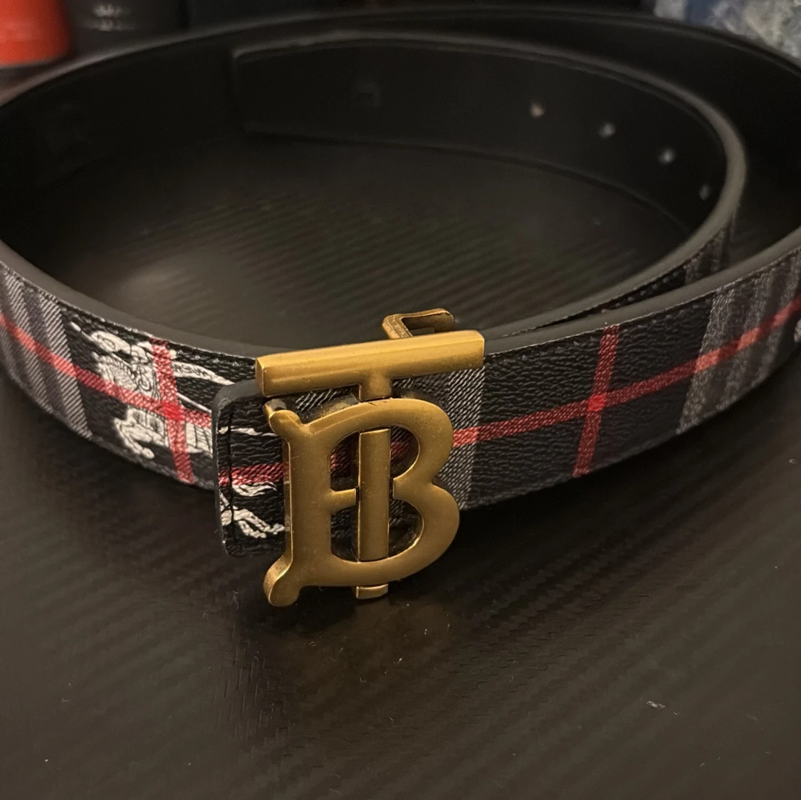 Svart Burberry bälte  - 2