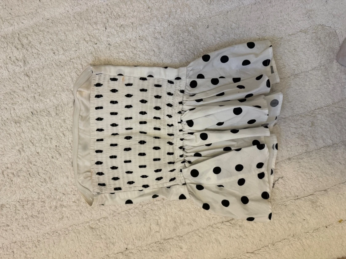 Vit prickig bandeau topp - 1