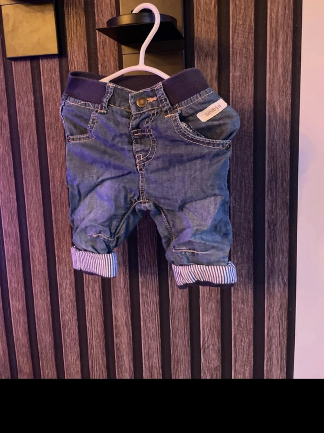 Blå jeansbyxor med mudd från newbie strl 62 - 1