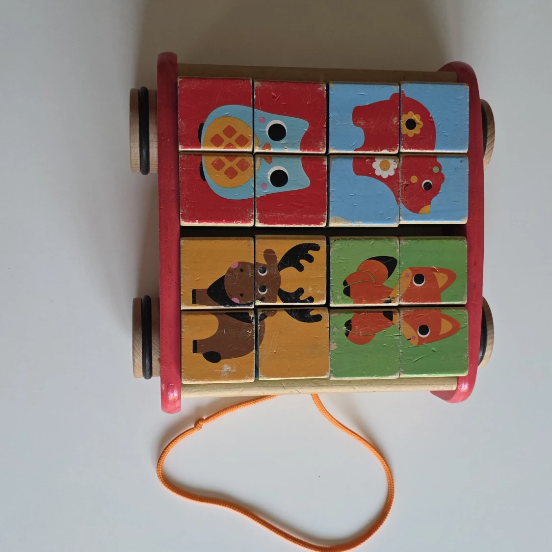 BR Leksaksträvagn med klossar - 1