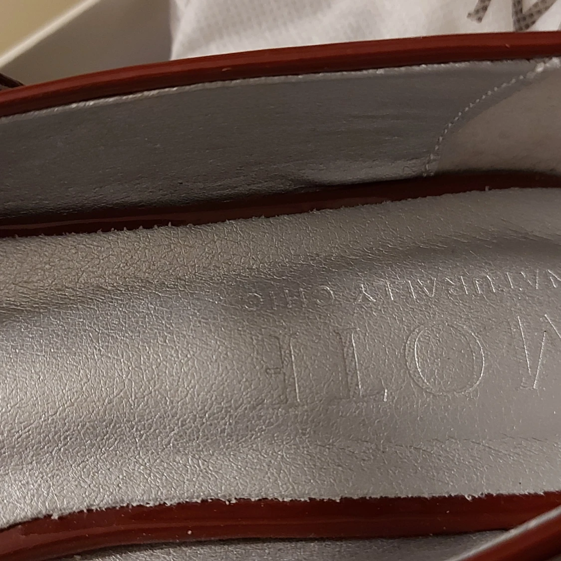 Vinröda lackade ballerinaskor, Mary Jane skor - 4