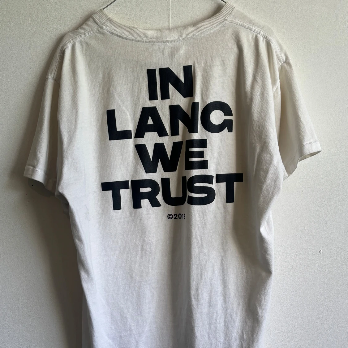 Vit Helmut Lang t-shirt med tryck - 1