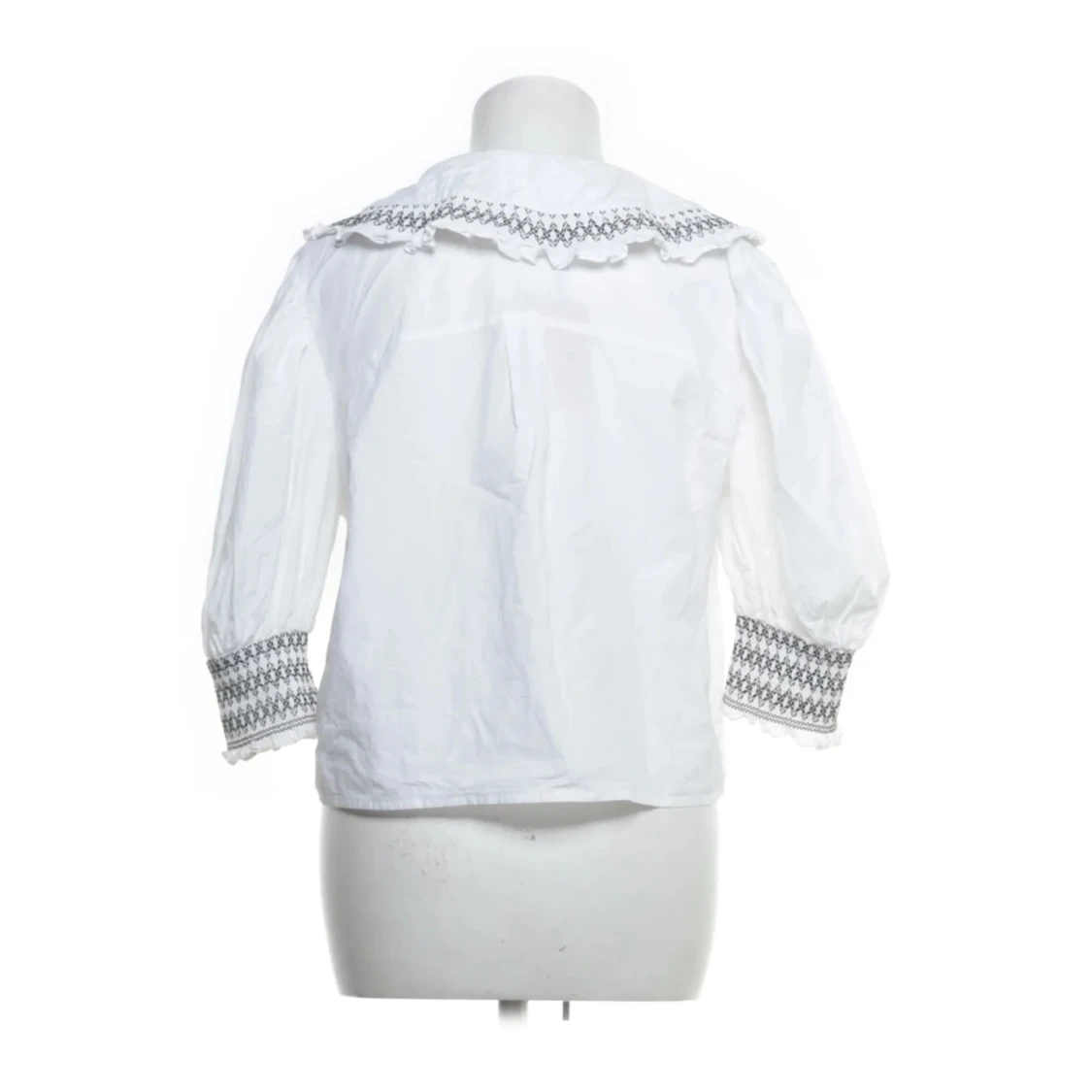 Vit blus med brodyr från Zara - 1