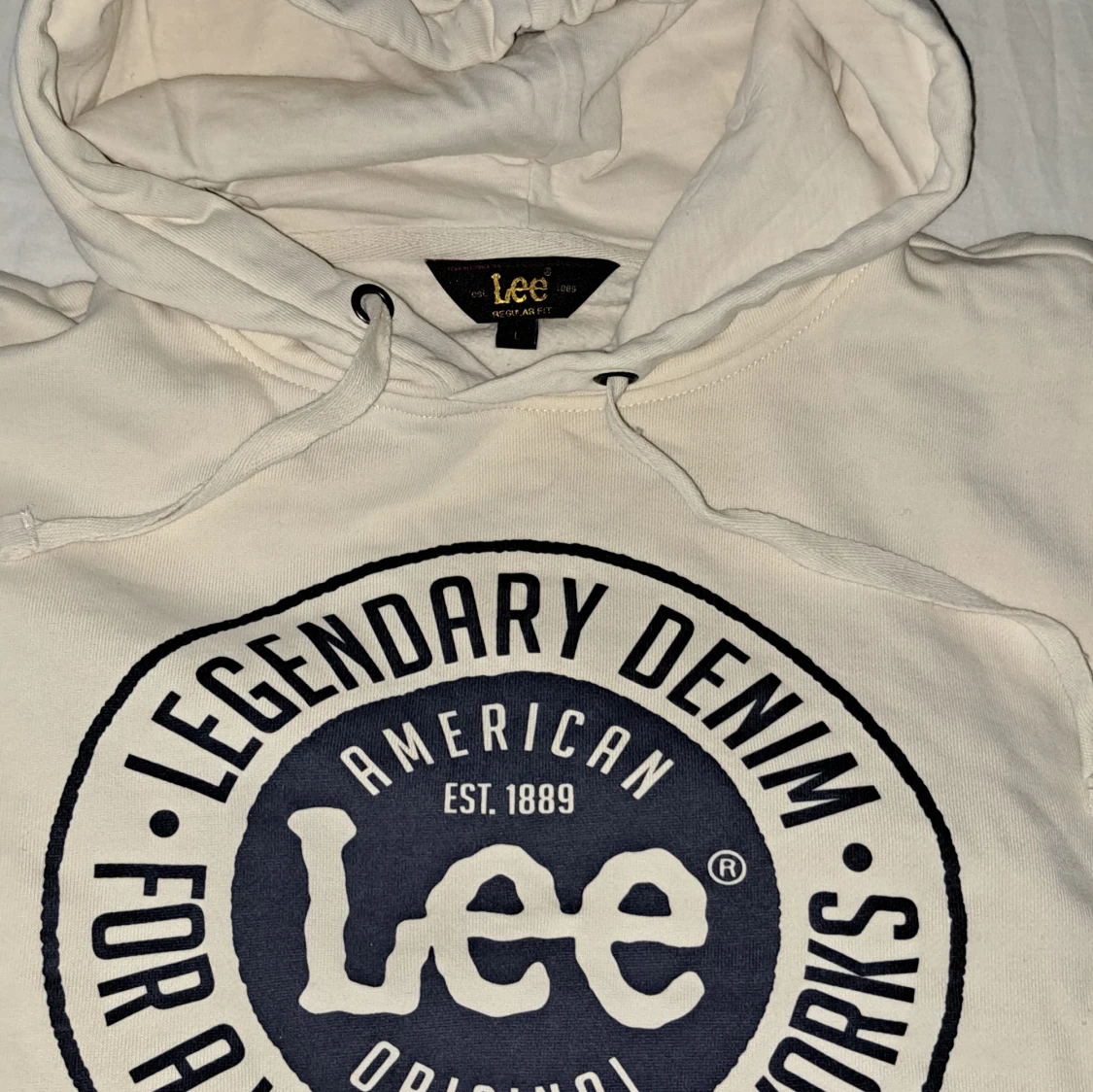 Beige hoodie från Lee med tryck