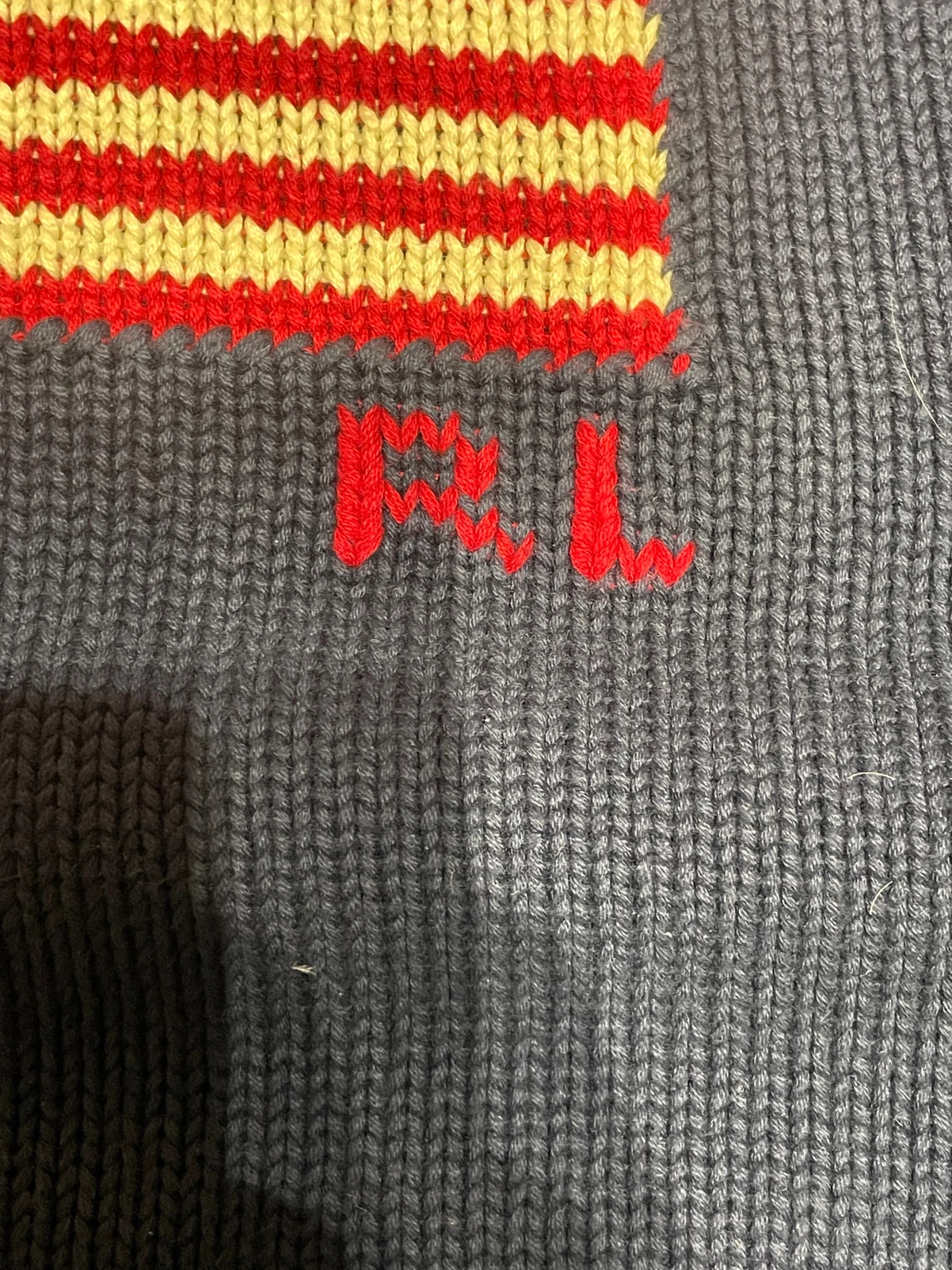 Mörkblå stickad flagg tröja Polo Ralph Lauren - 3