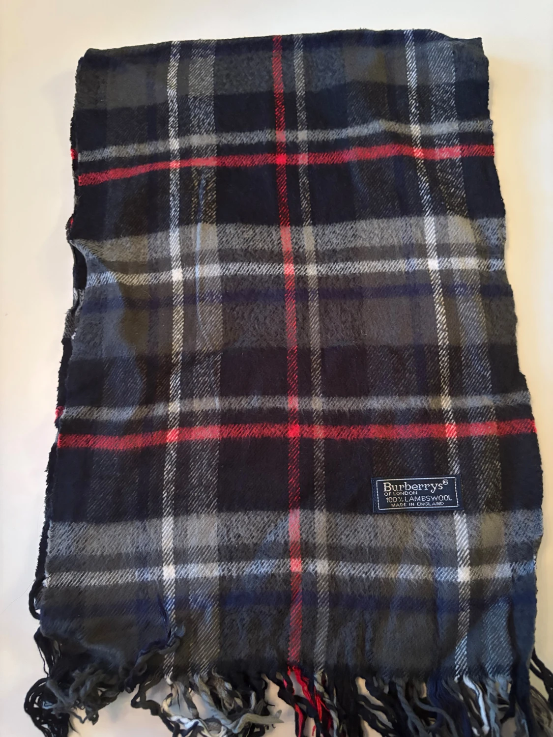 Rutig halsduk från Burberrys i ull - 1