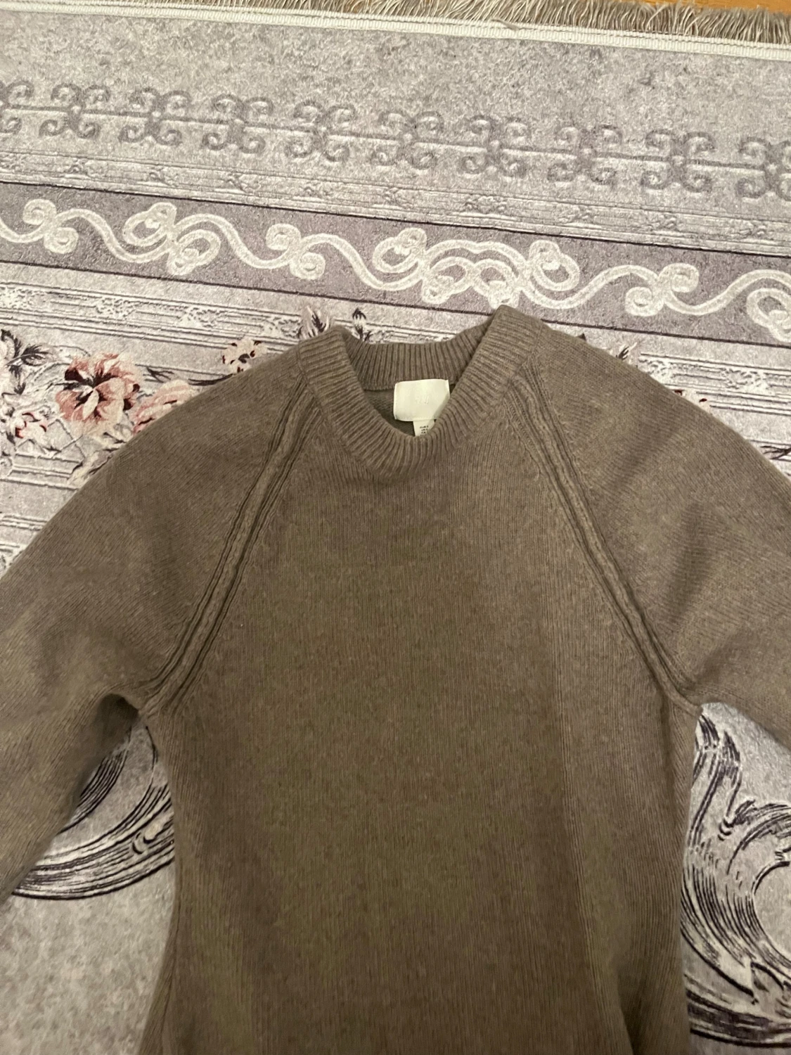 Beige stickad långklänning H&M - 3