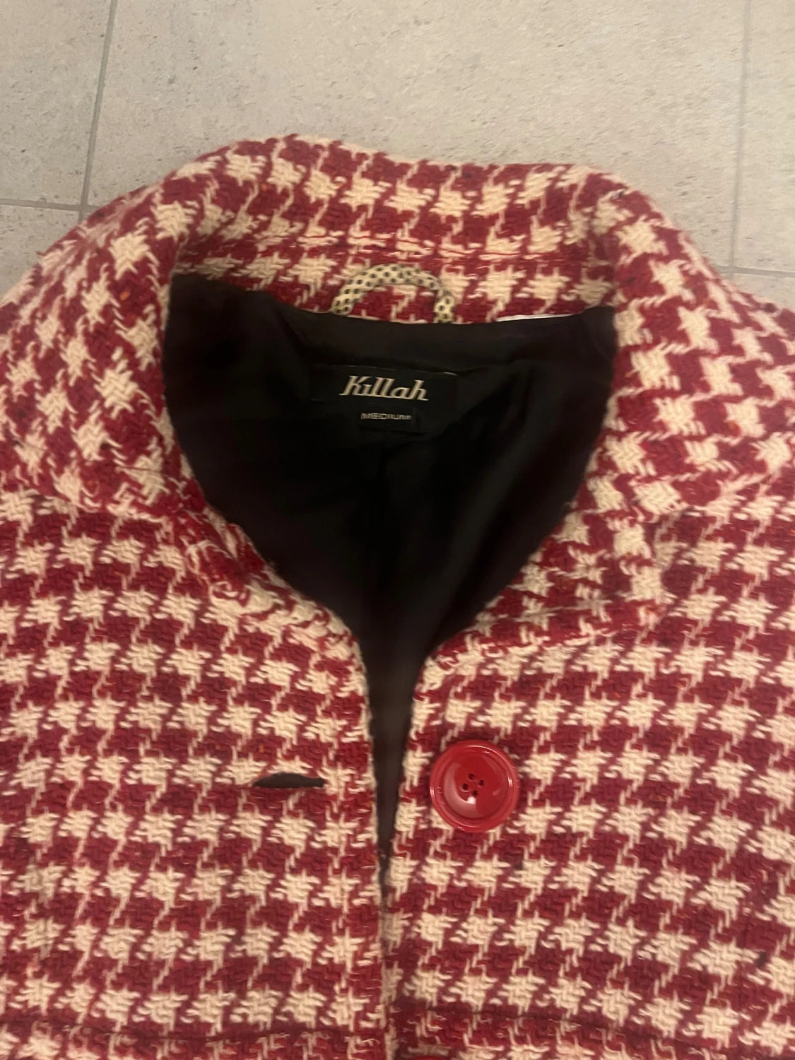 Rutig röd kappa från Killah - 2