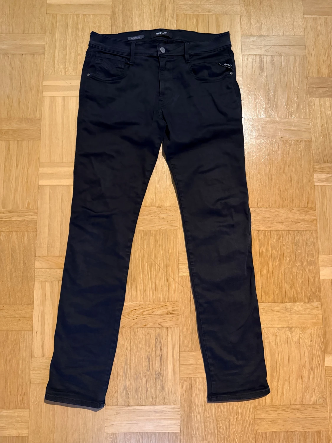 Svarta Replay Hyperflex jeans