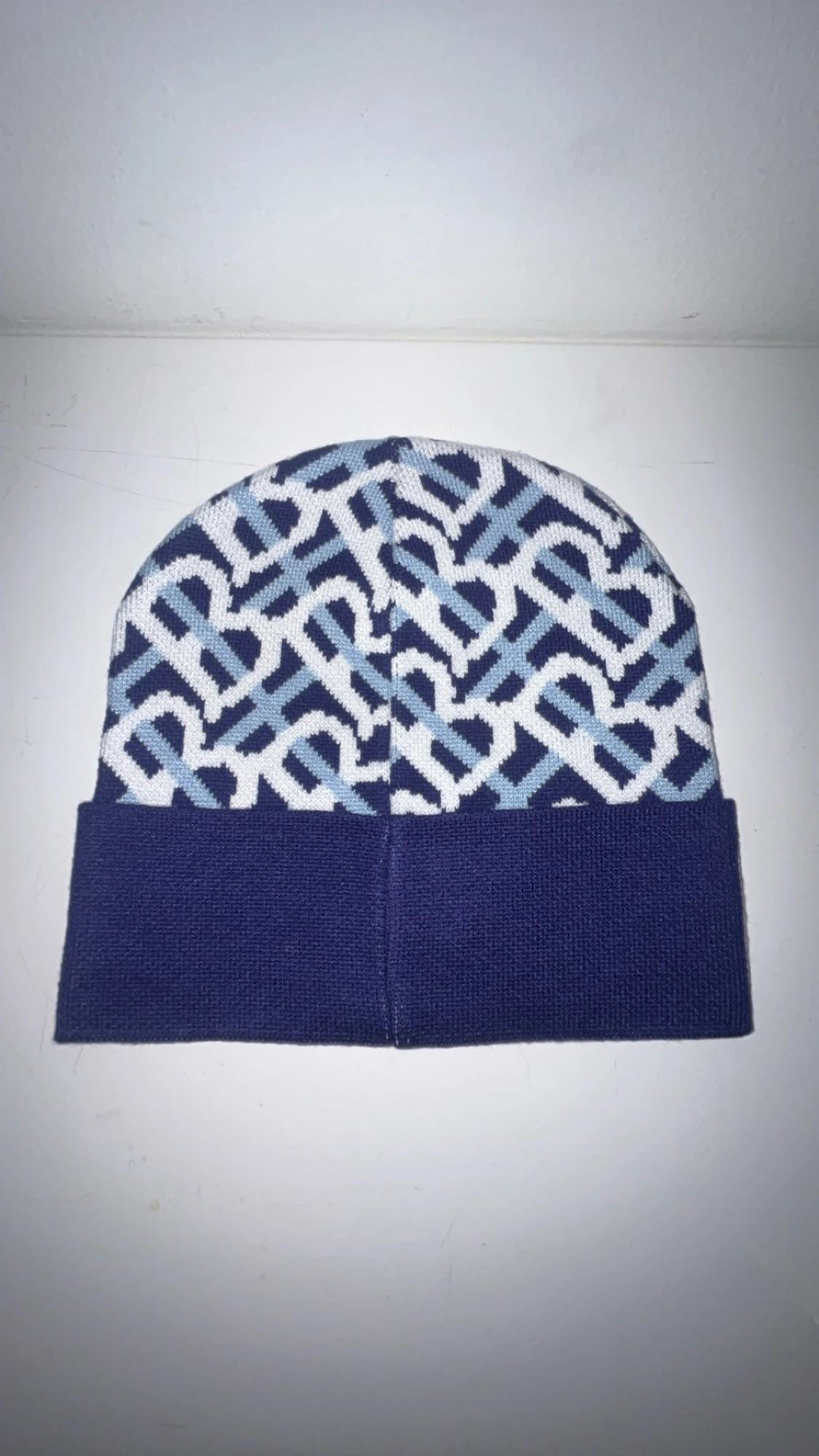 Bb blåvit stickad mössa - 1