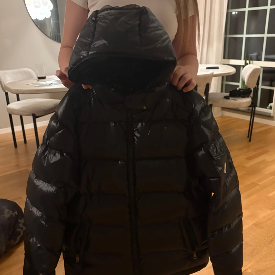 Svart Moncler Maya pufferjacka  - 2