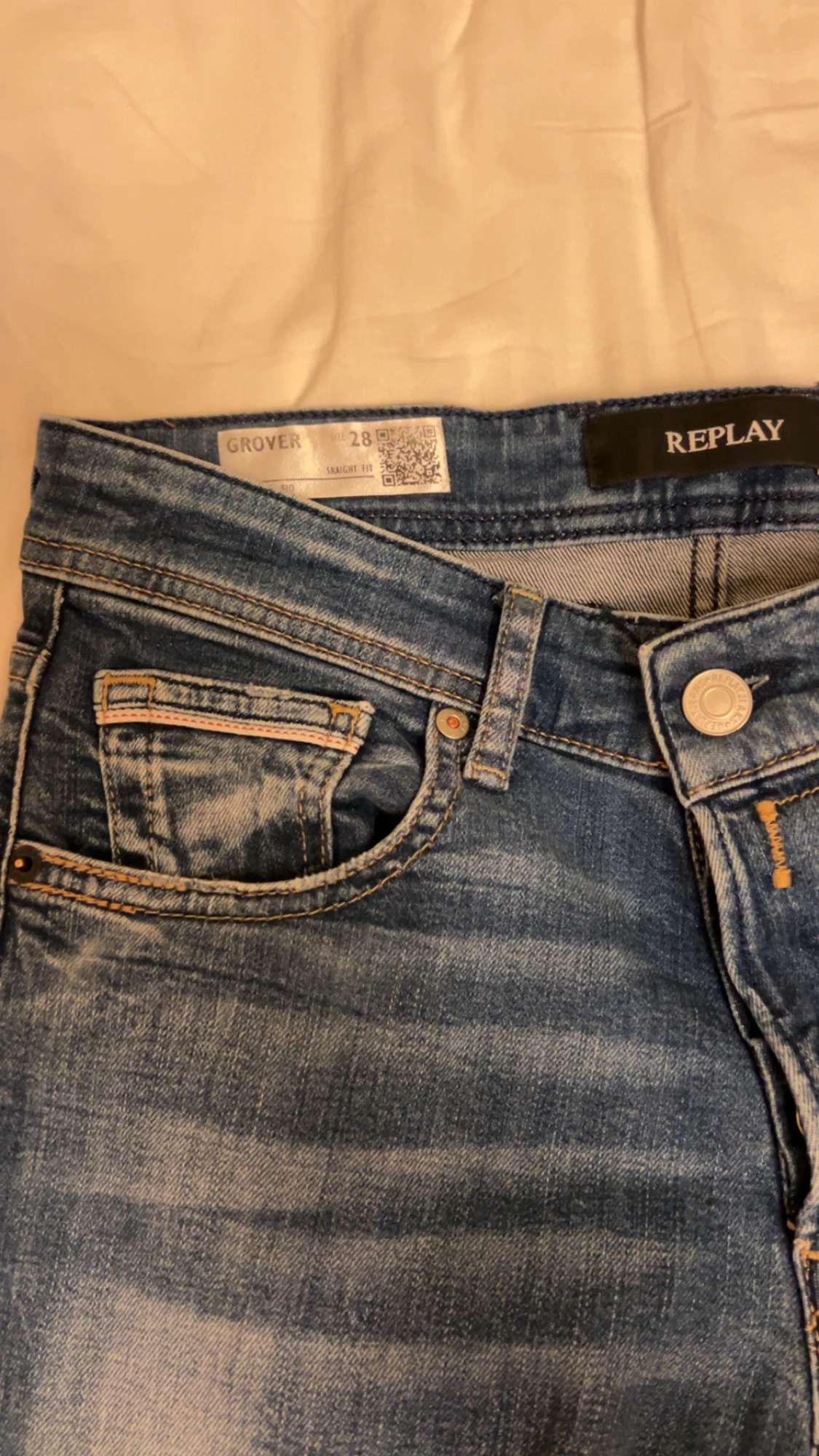 Replay Grover straight jeans blå - 1