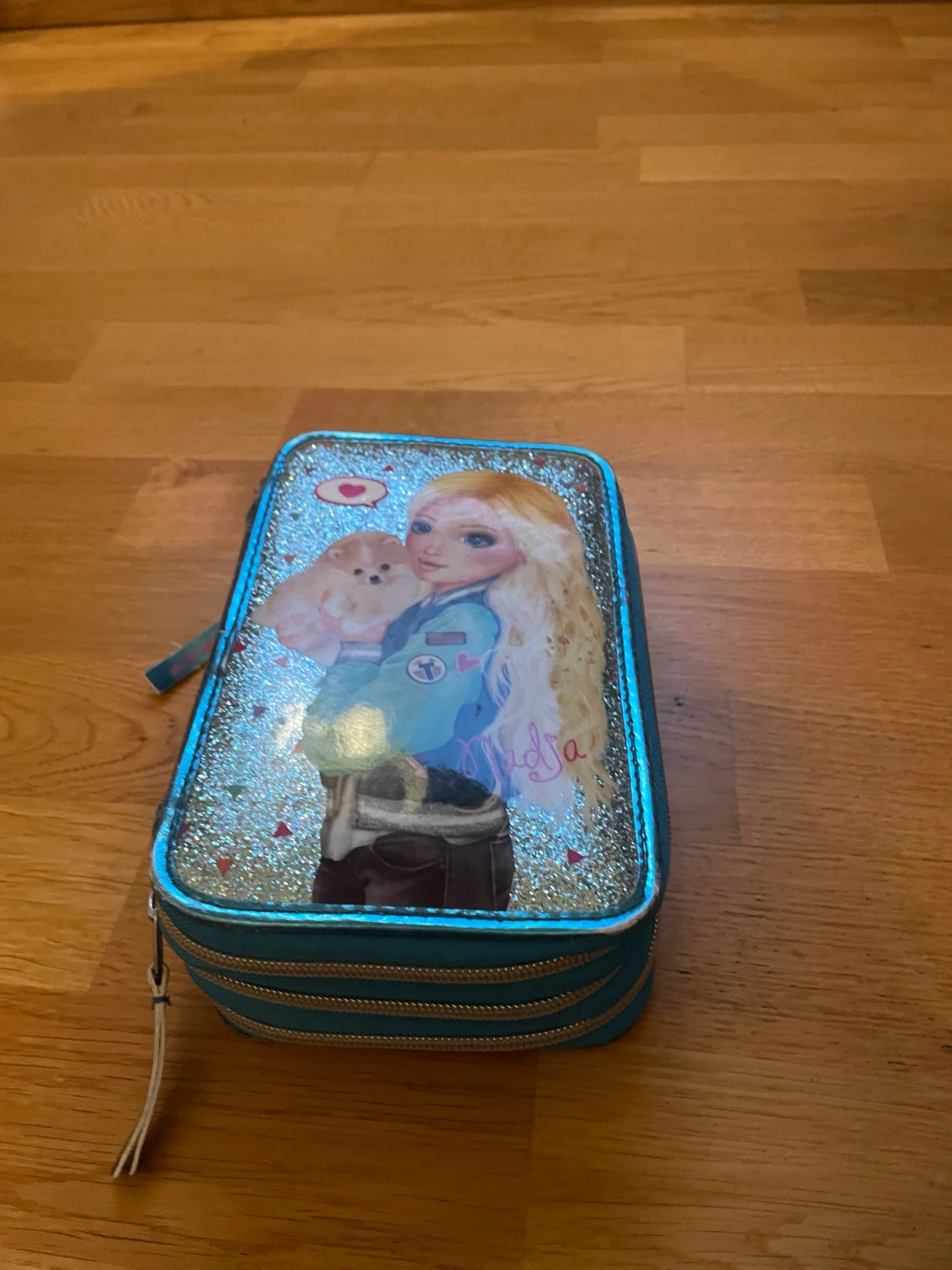 Blå glittrig plånbok TopModel