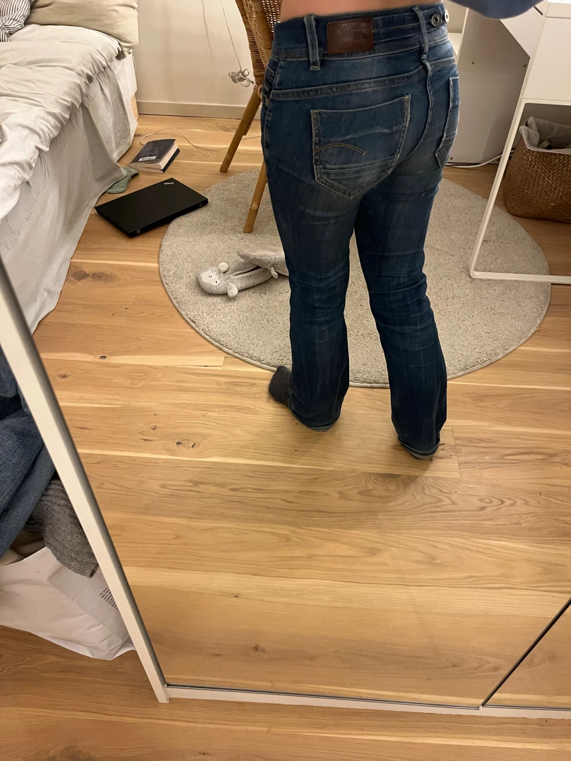 Bootcut lågmidjade jeans - 1