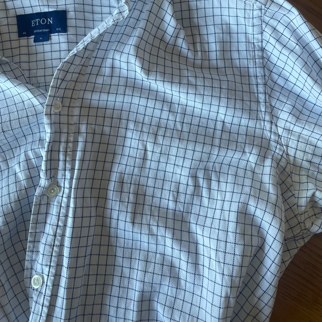 Vit rutig skjorta från Eton, M - 3