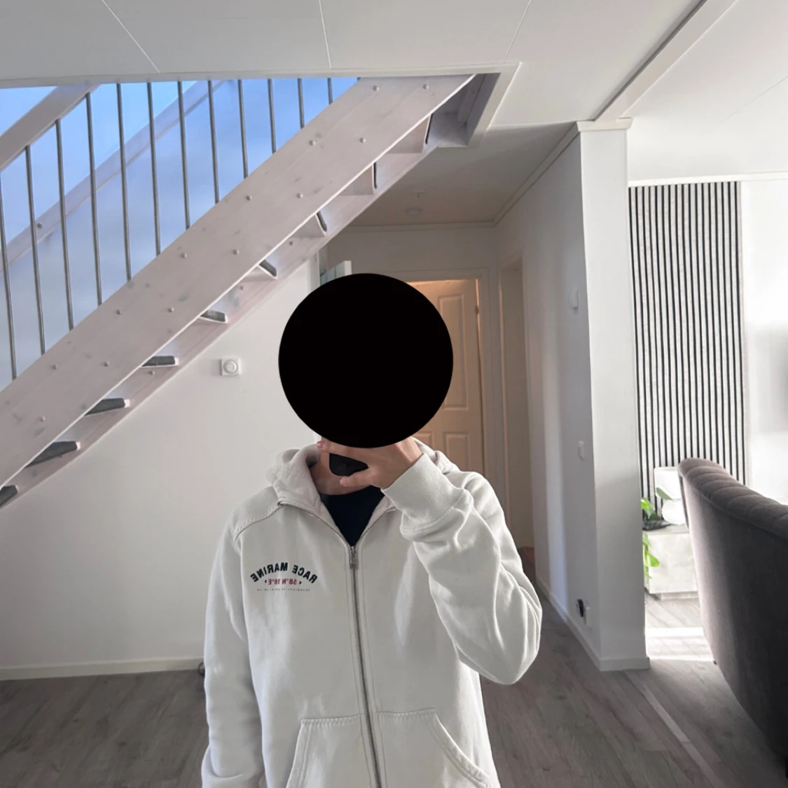 Vit hoodie från Race Marine - 2