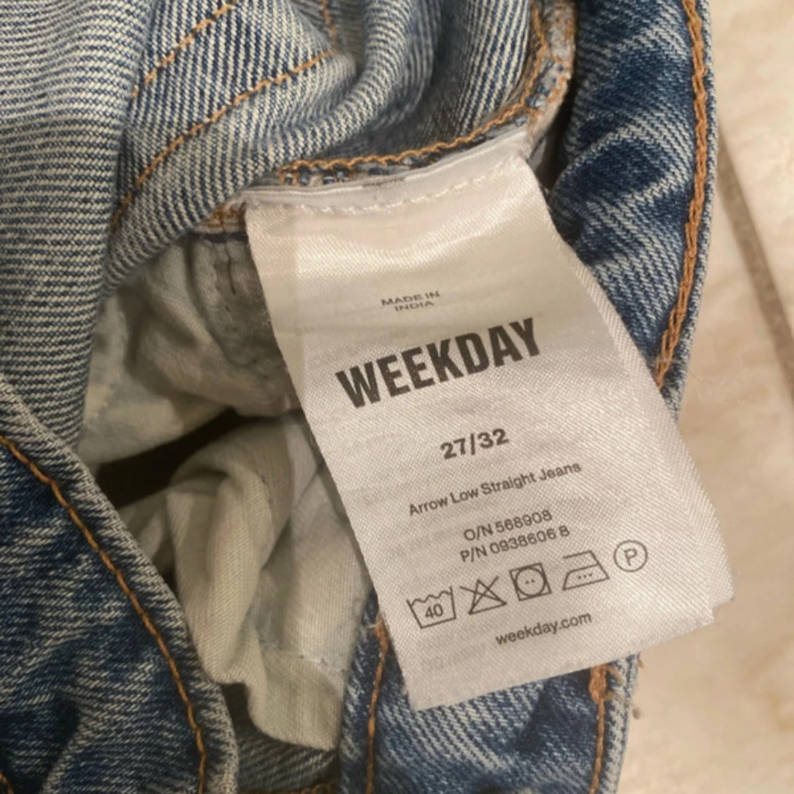 Weekday Arrow ljusblå straight jeans - 3