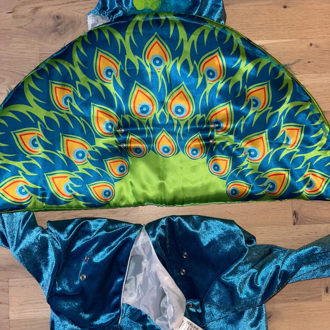 Påfågelkostym i blått och gult pelican dräkt - 1