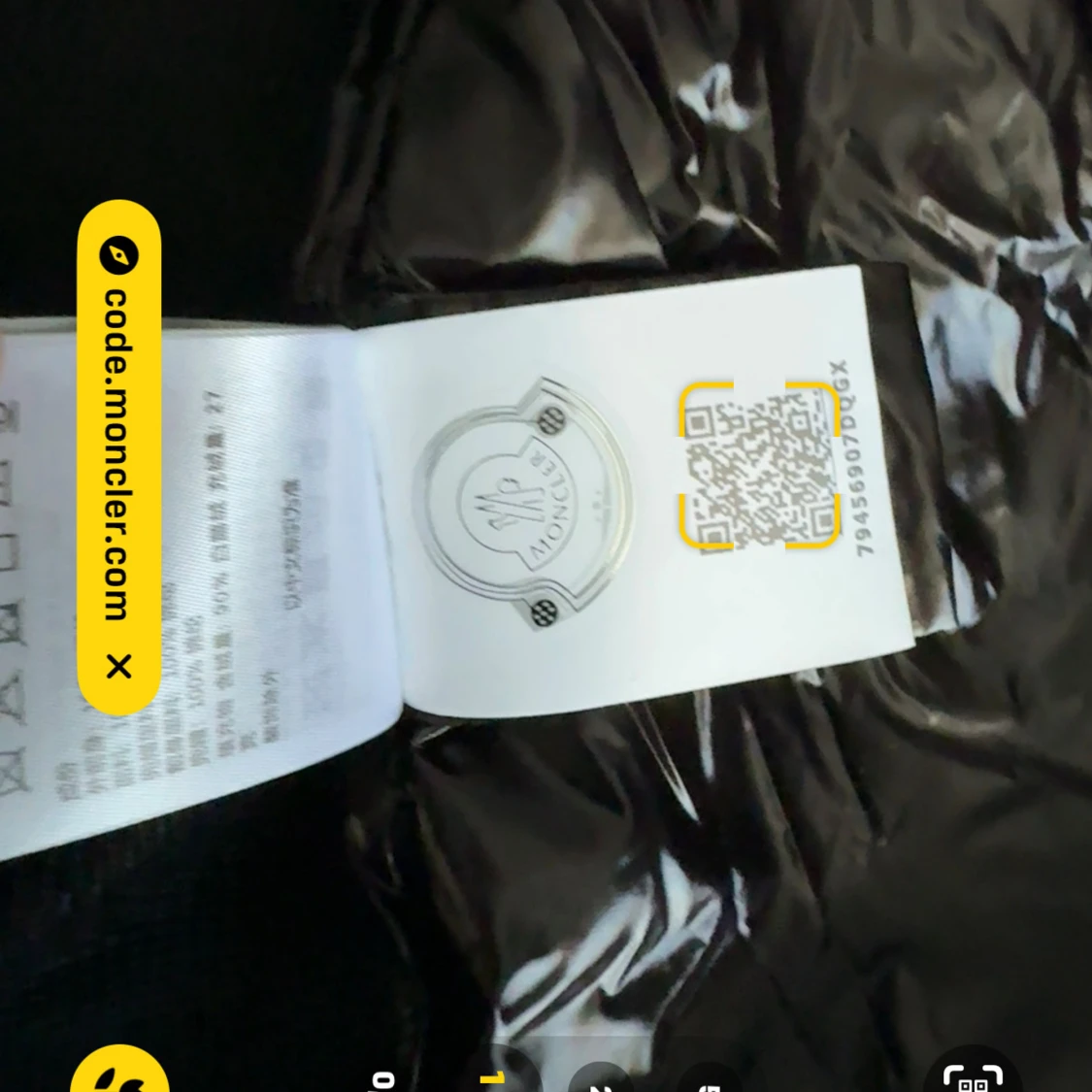 Svart Moncler pufferjacka med stickade ärmar - 3